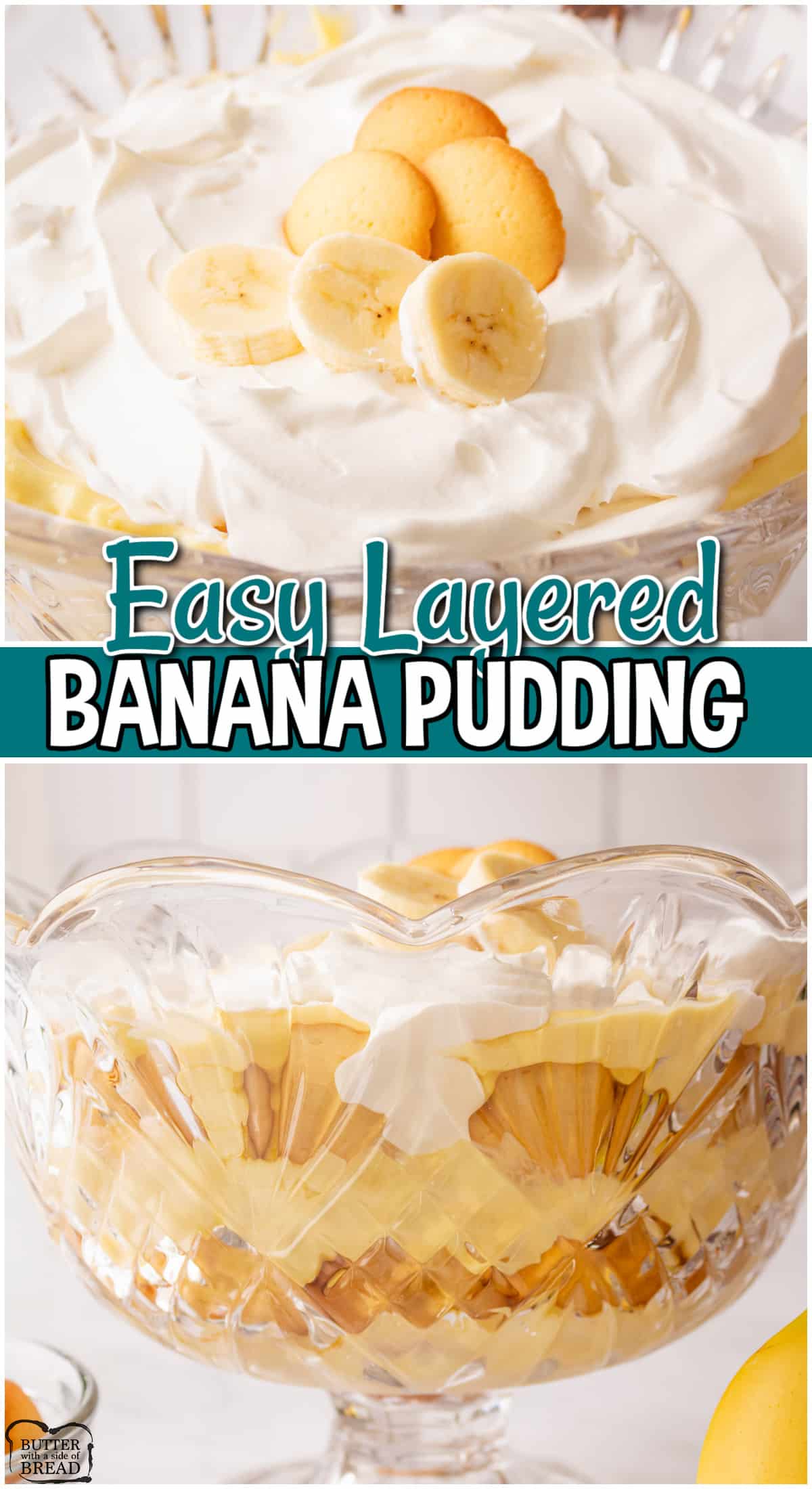 Simple & flavorful Banana Pudding Recipe made with pudding mix, milk, vanilla wafers, condensed milk, whipped topping & fresh bananas. A delightful banana dessert everyone loves! 