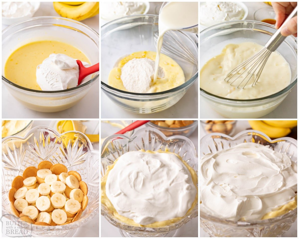 how to make a simple layered banana pudding