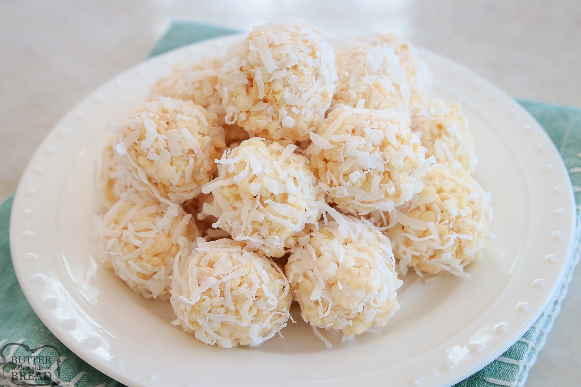 rice krispie coconut balls