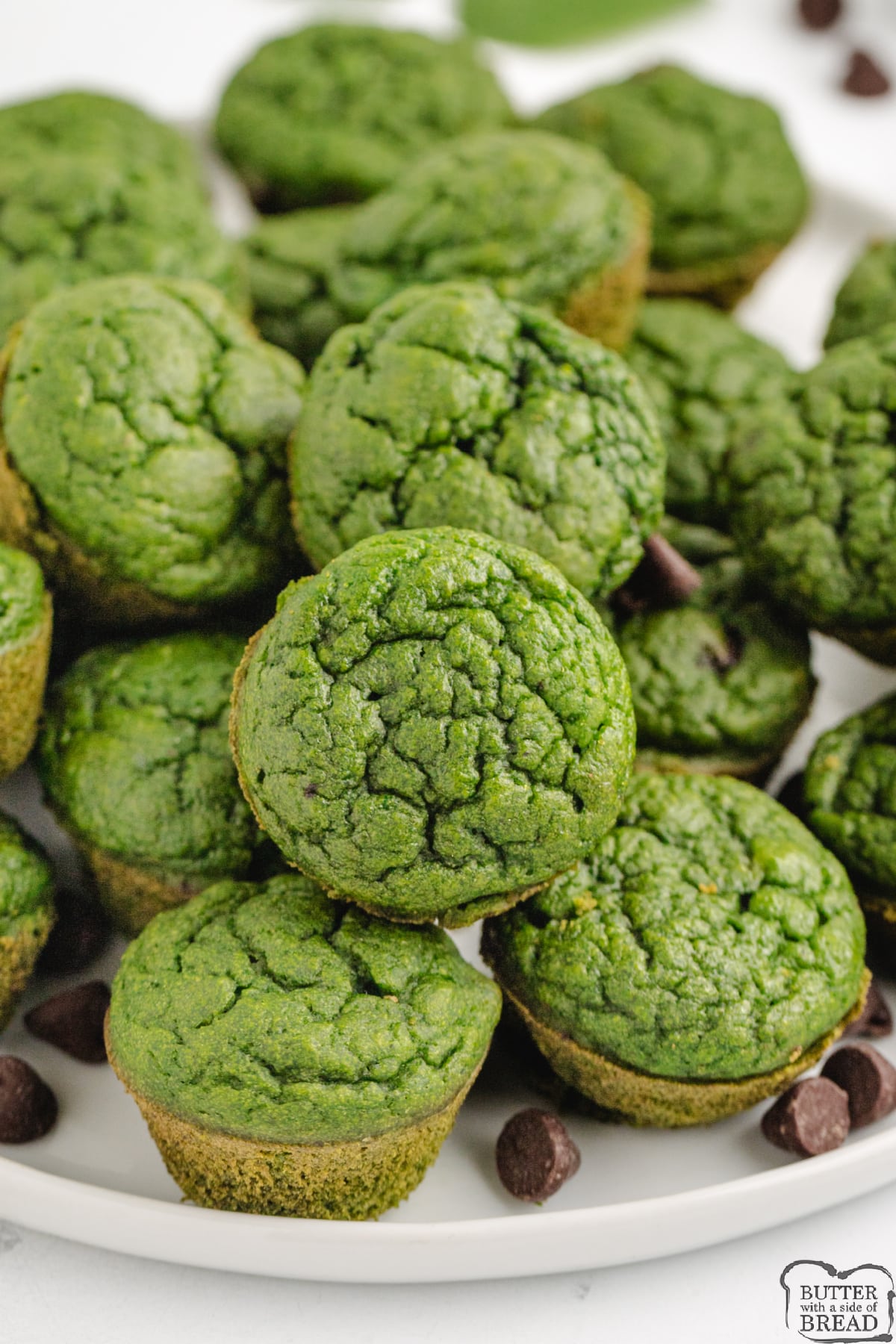 Healthy green muffin recipe.