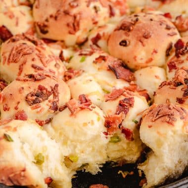 frozen dough baked with Parmesan cheese and bacon