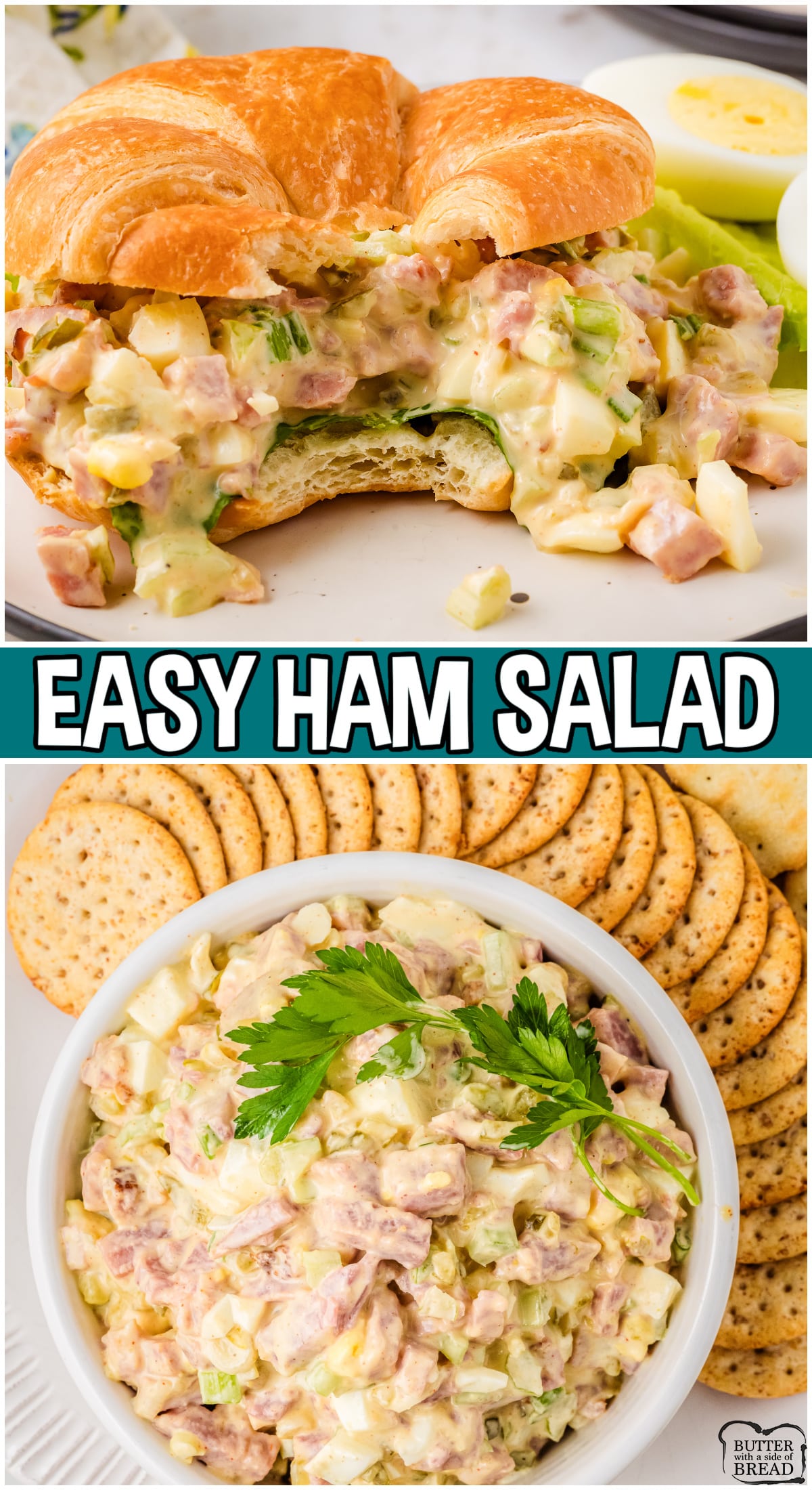Delightful Old Fashioned Ham Salad with classic ingredients & perfect balance of heartiness & flavor for an appetizer, lunch or light dinner!