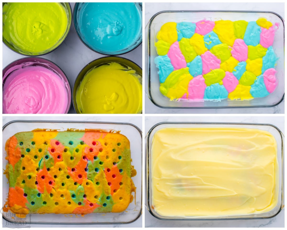 how to make an Easter poke cake