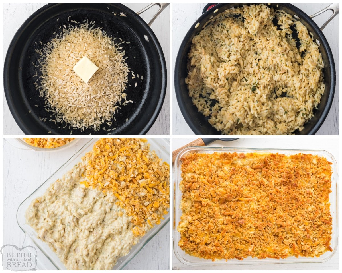 how to make Ritz chicken and rice casserole
