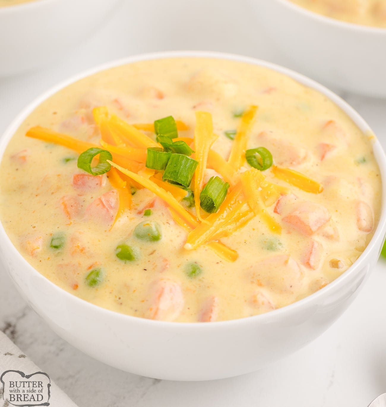 bowl of sweet potato chowder with curry