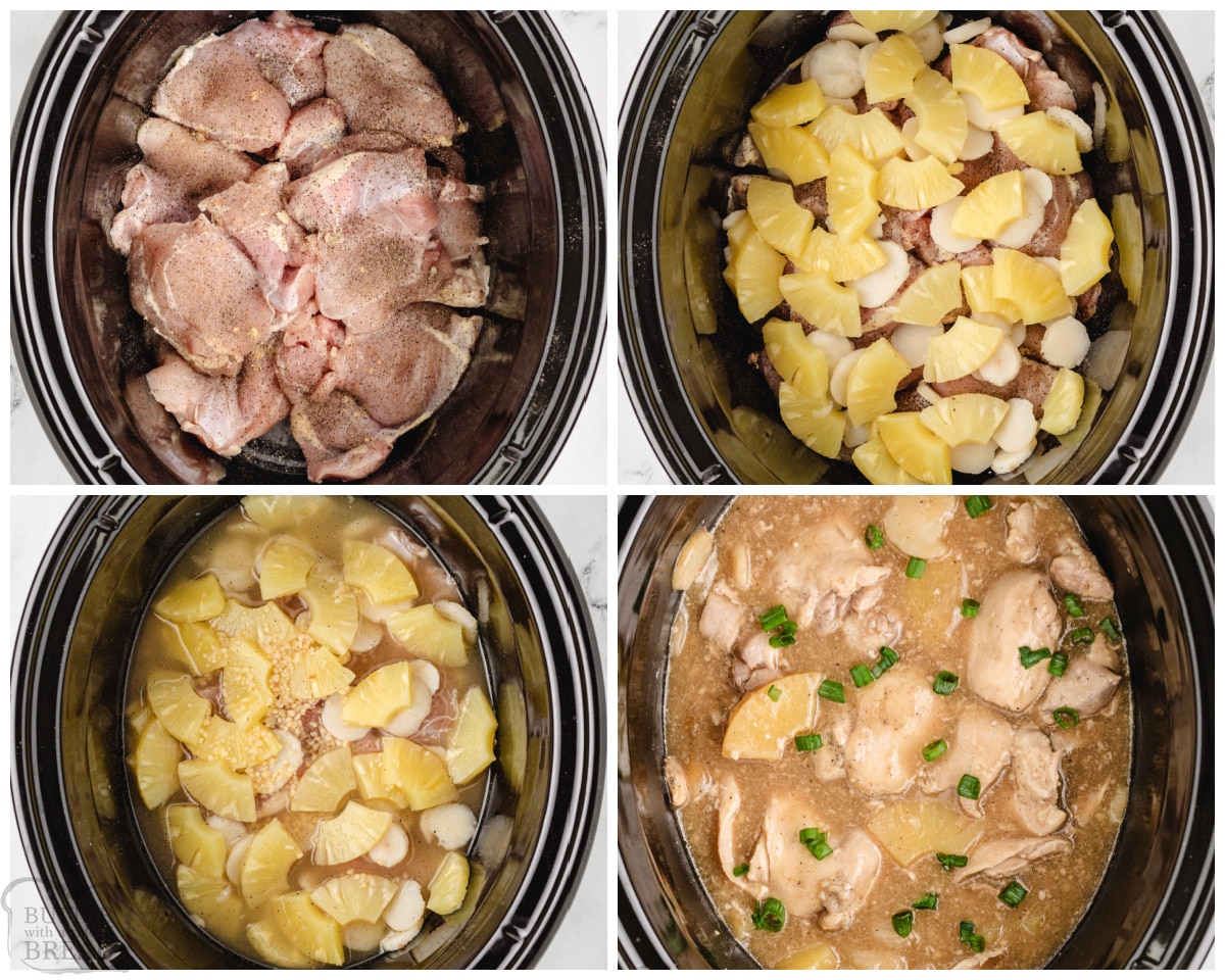 how to make Hawaiian chicken thighs in a crockpot