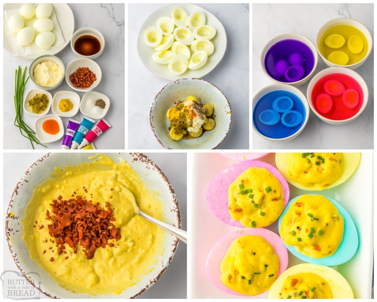 how to make Dyed Easter Deviled Eggs