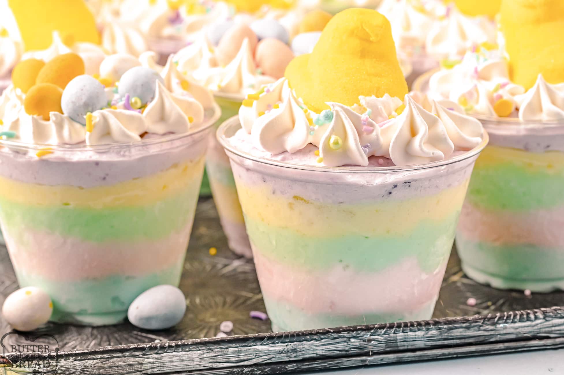 darling creamy jello cups for Easter