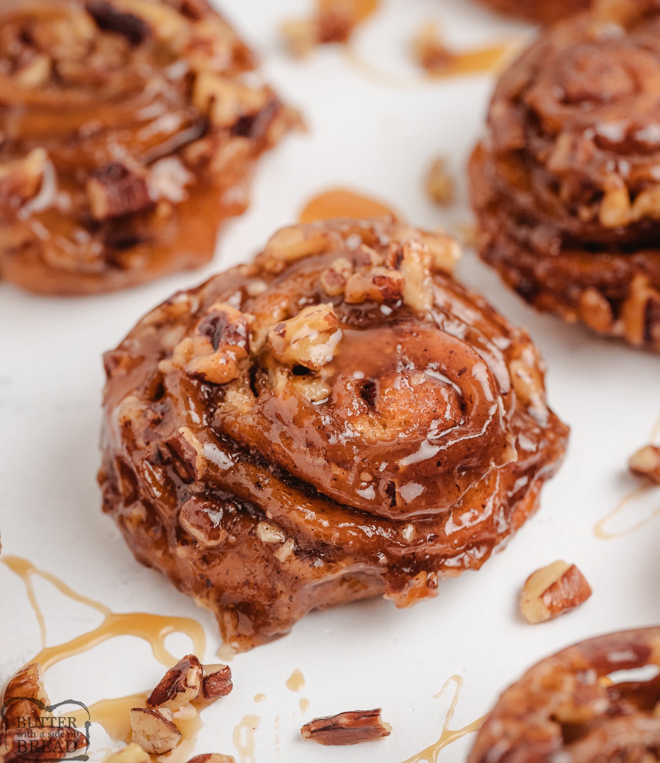 crescent roll sticky buns with pecans