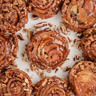 easy sticky buns made with crescent rolls