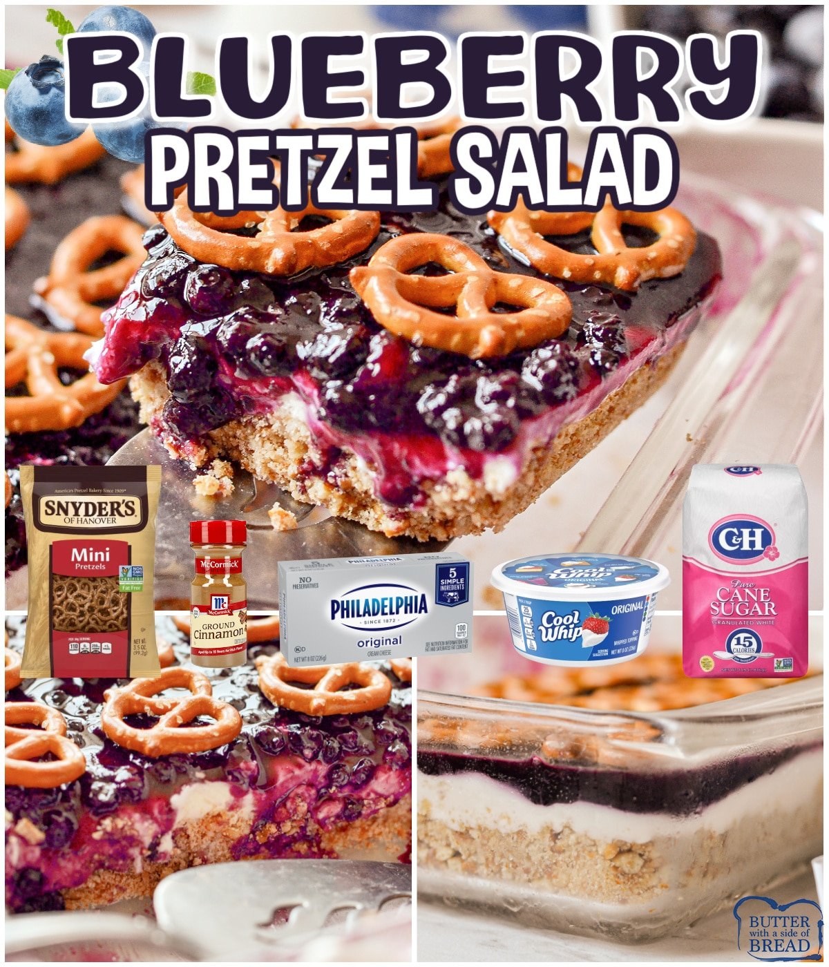 Blueberry Pretzel Salad is a delicious dessert that combines the salty crunch of pretzels with the sweet and tangy flavors of cream cheese and blueberries. This refreshing dessert is perfect for summer BBQs, birthday parties, and holiday dinner parties.