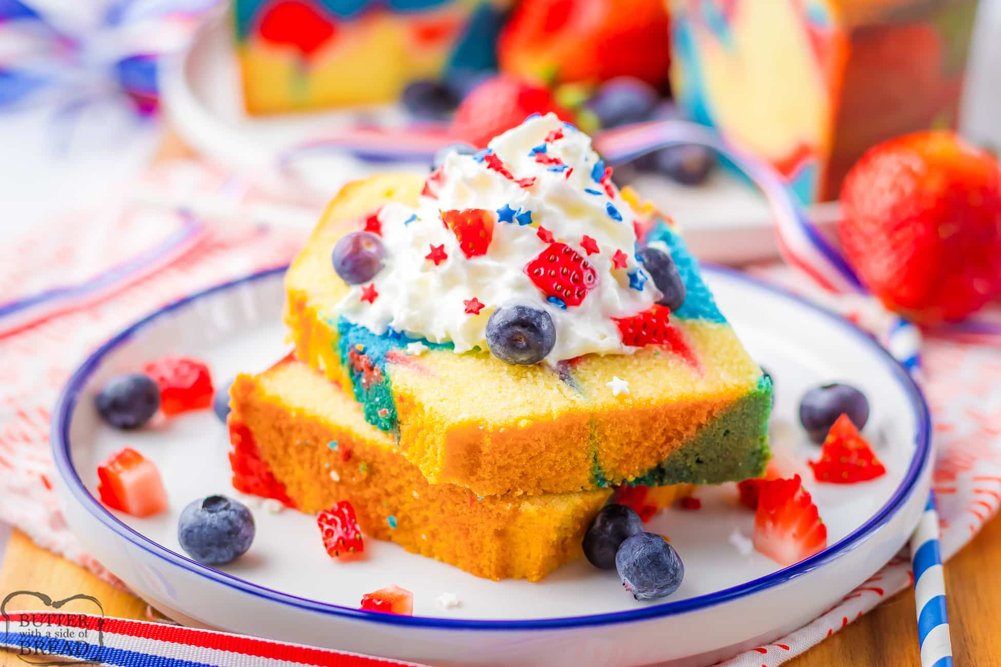 patriotic mile high old fashioned pound cake