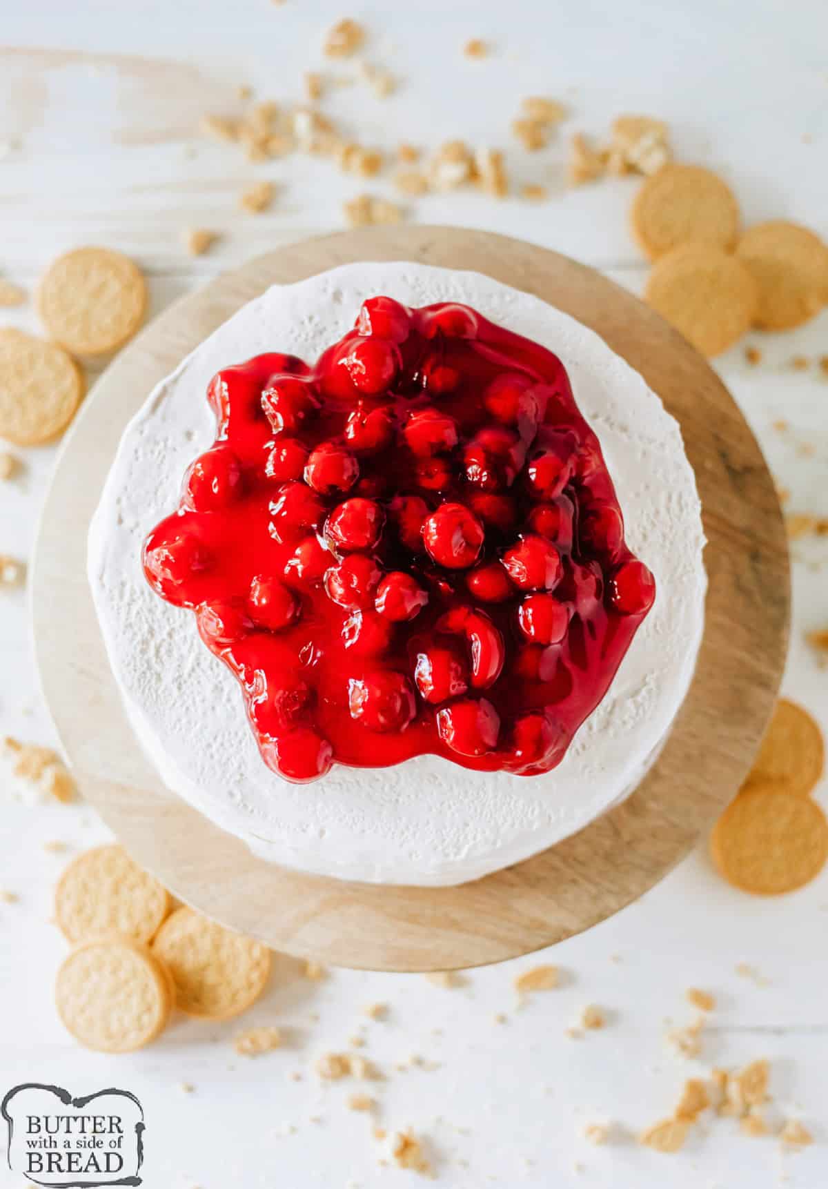 Cherry Cheesecake Icebox Dessert made with 6 ingredients and less than 20 minutes of prep time. This refreshing summer dessert is so easy to make!