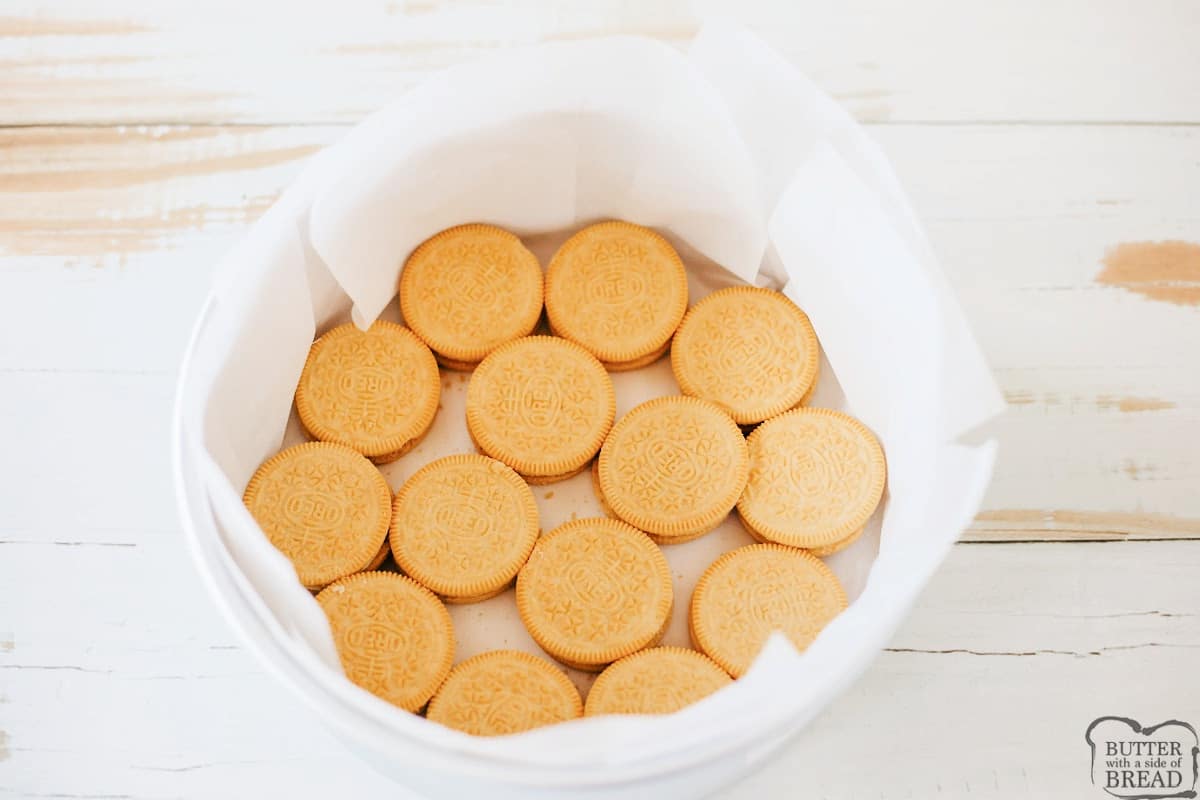 Layer of Golden Oreos.