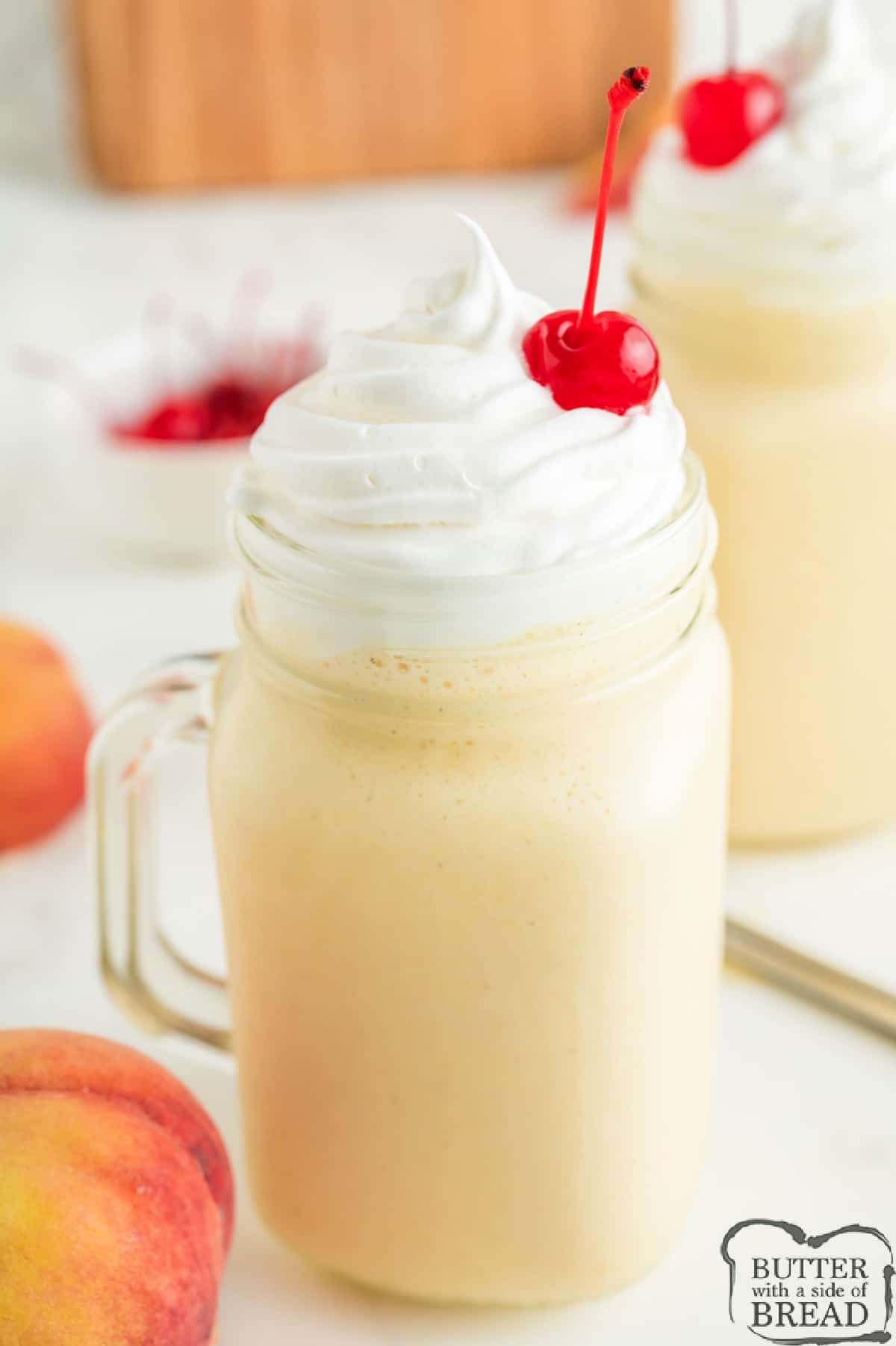 EASY PEACH MILKSHAKES - Butter with a Side of Bread