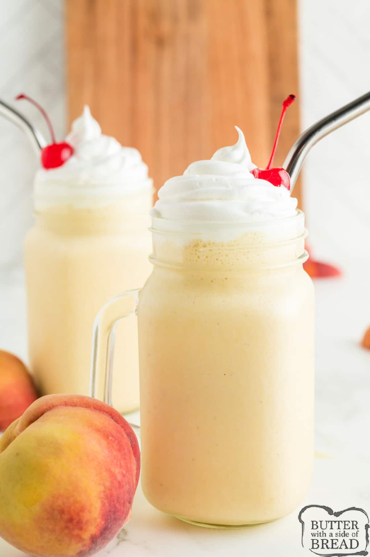 EASY PEACH MILKSHAKES - Butter with a Side of Bread