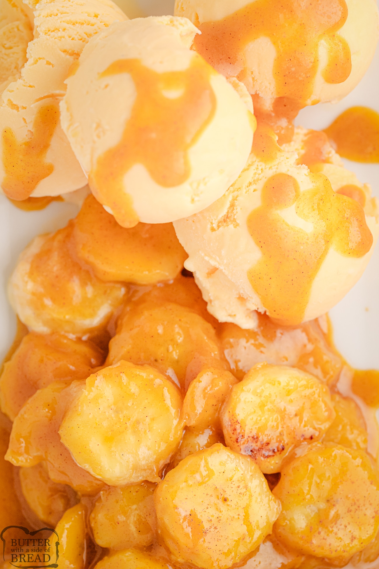 cinnamon orange glazed bananas