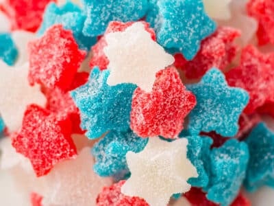 festive patriotic gumdrops for 4th of July