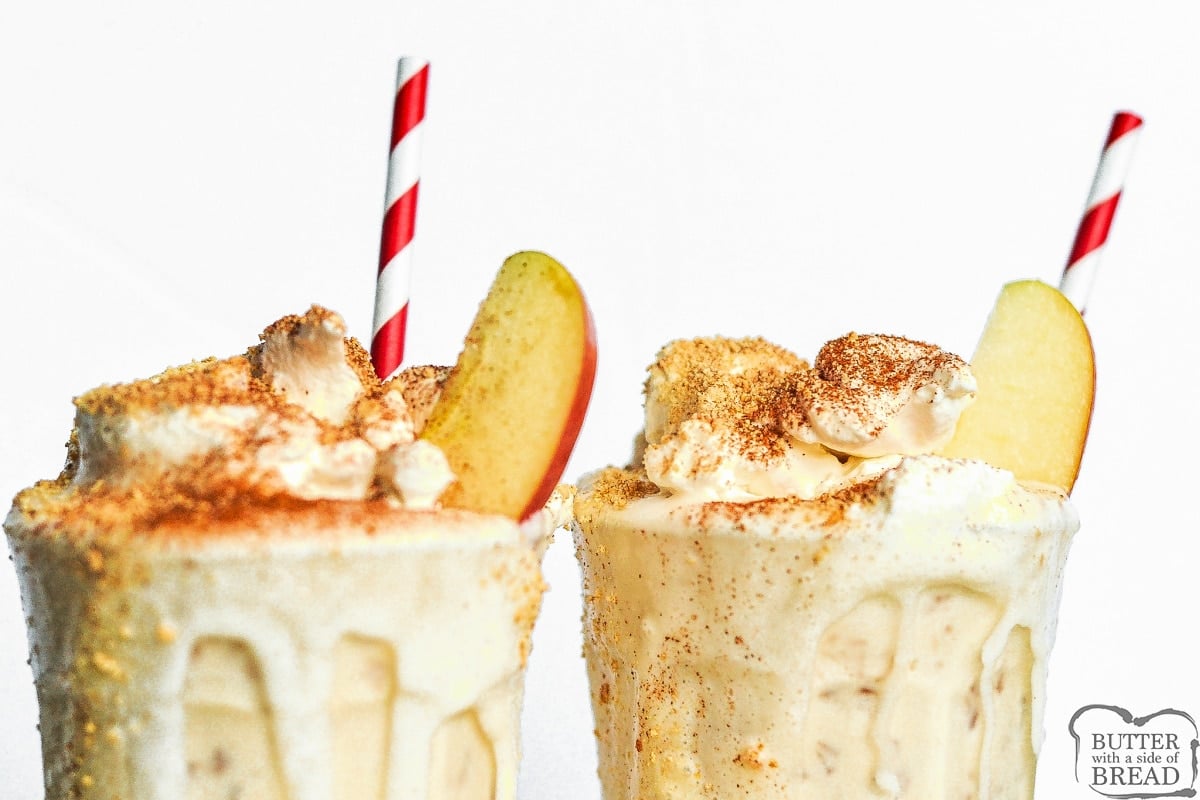 Caramel Apple Milkshakes.