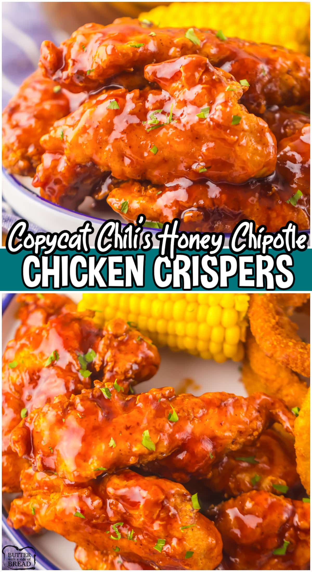 Copycat Chili's Honey Chipotle Chicken Crispers taste just like the real thing! Make this tasty version at home for an easy chicken dinner!