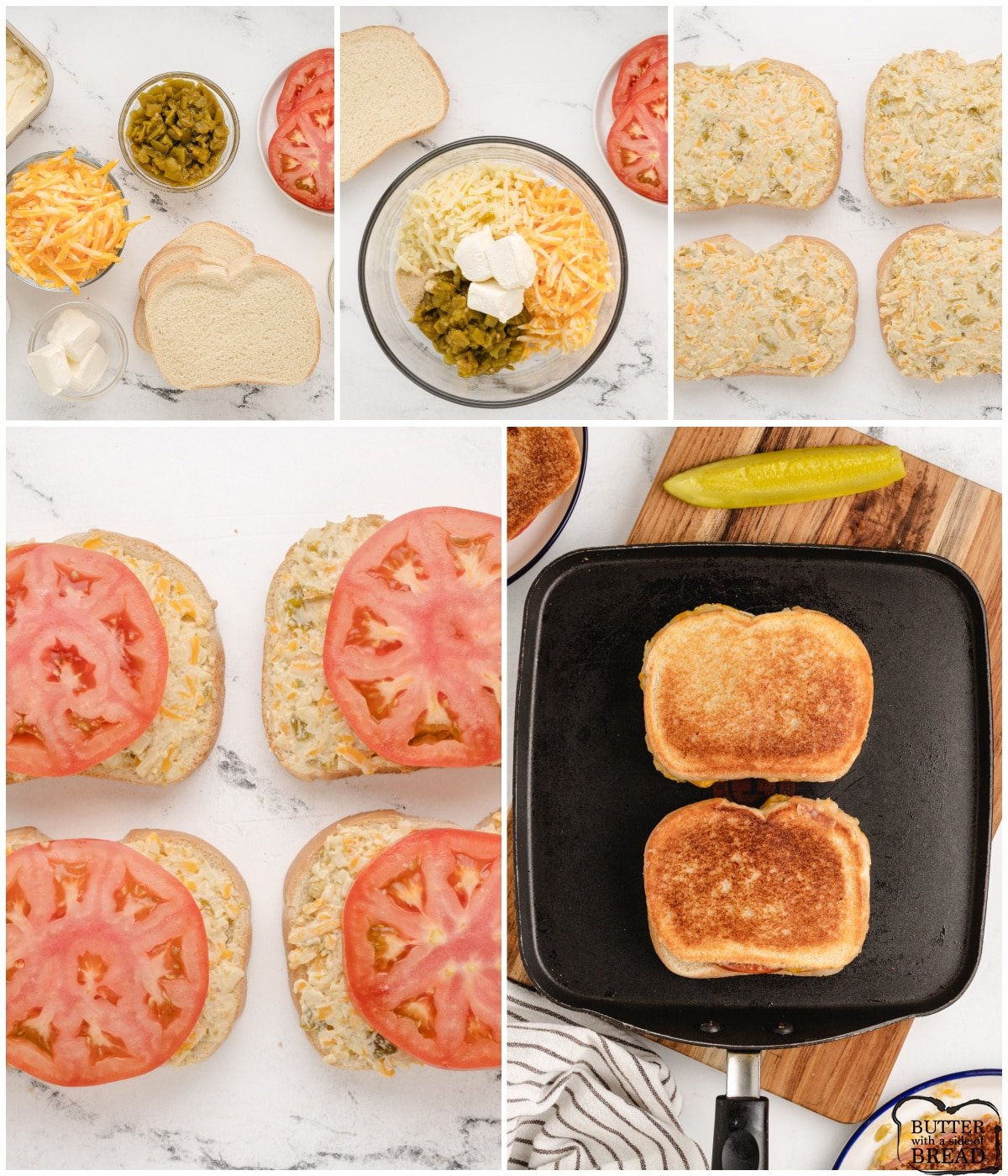 how to make green chile grilled cheese sandwiches