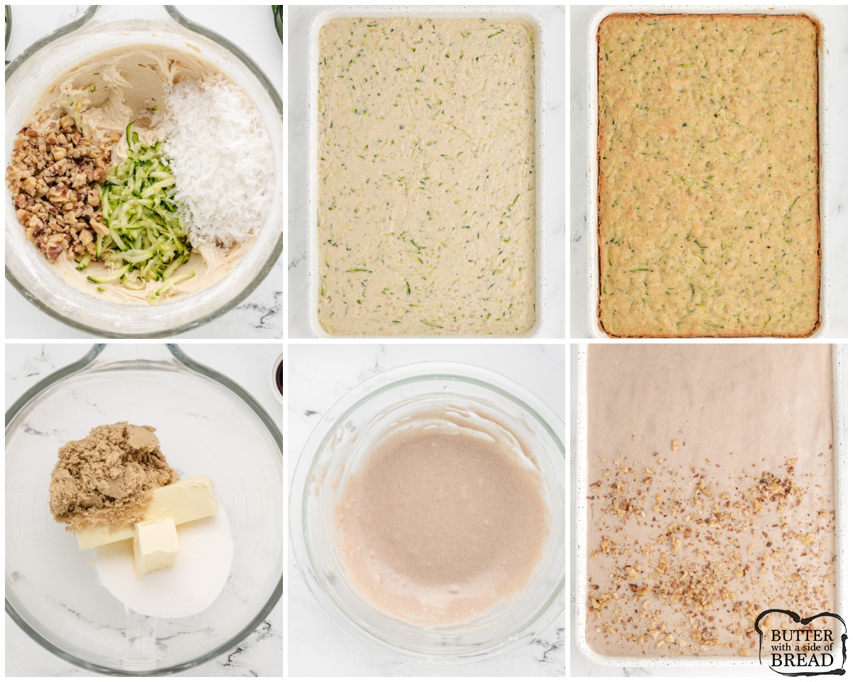 how to make cinnamon walnut zucchini bread bars