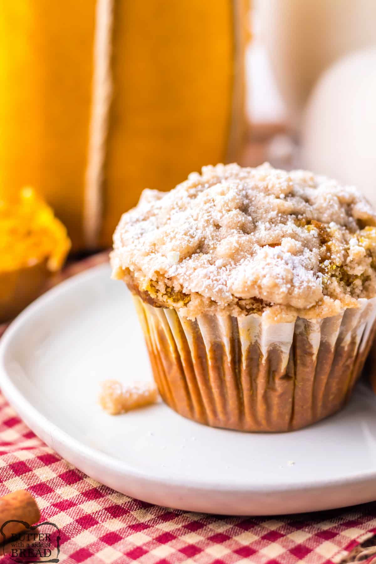 Large pumpkin muffin.