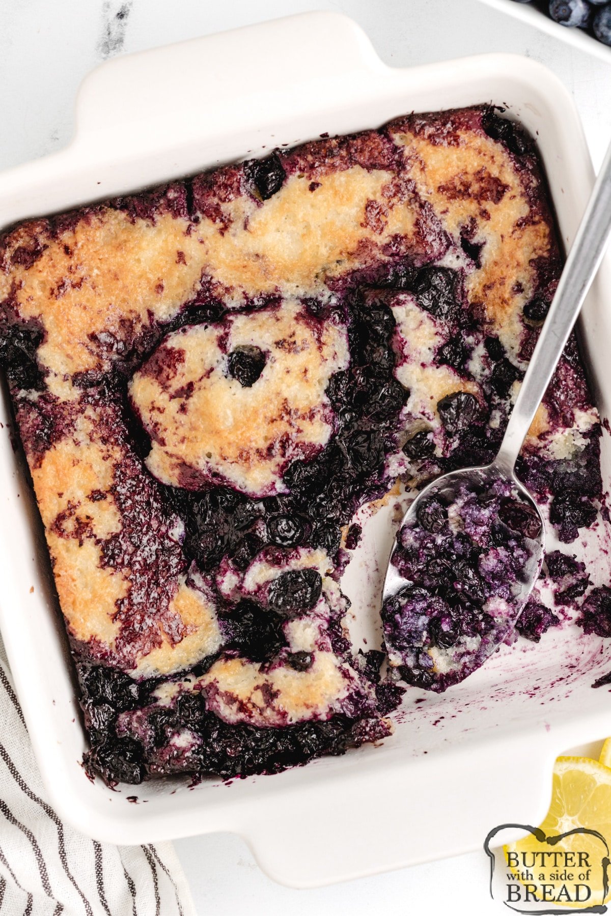 Homemade blueberry cobbler recipe. 