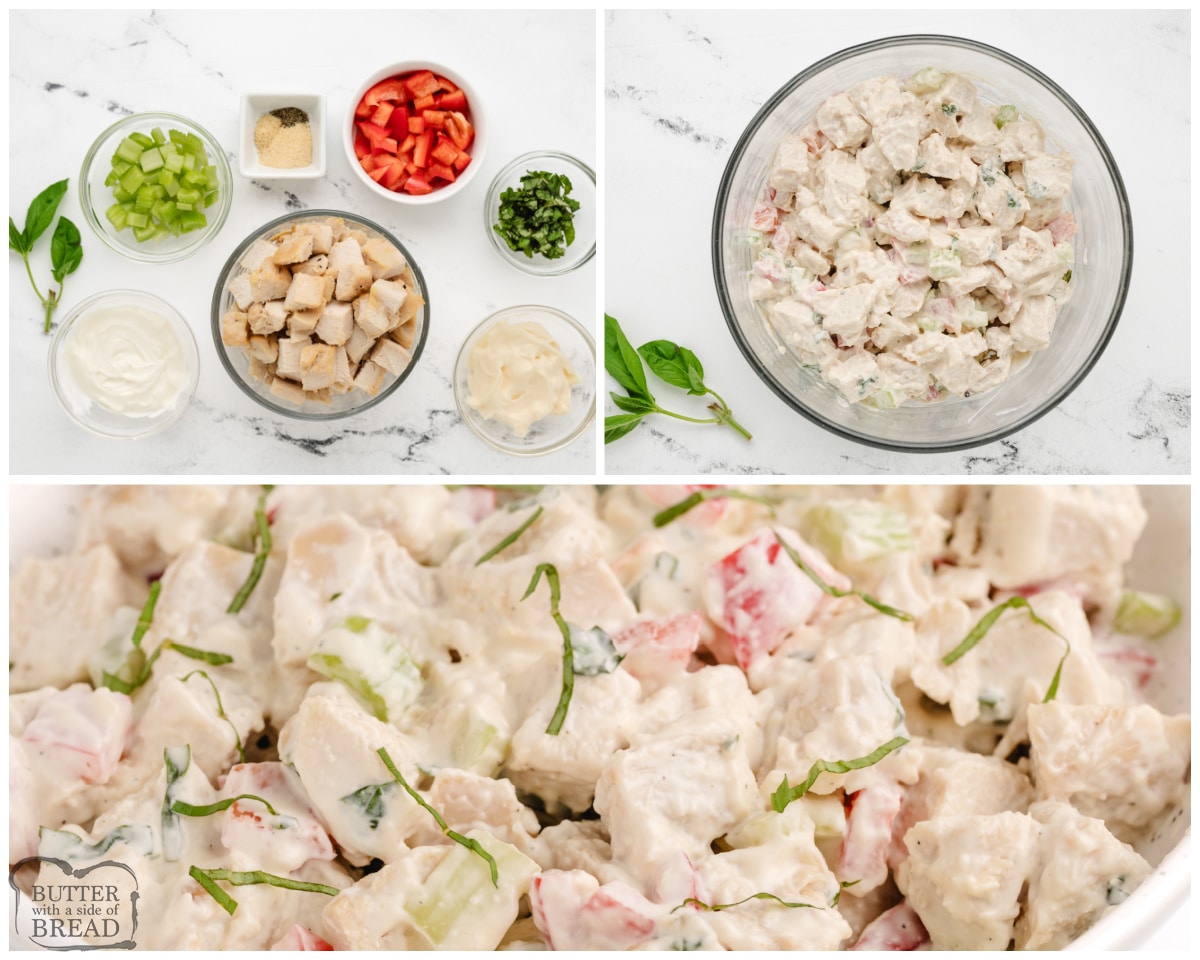 how to make basil chicken salad