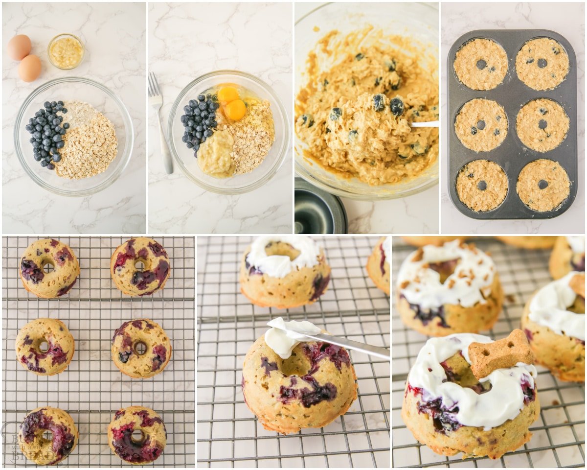 how to make blueberry dog donut treats