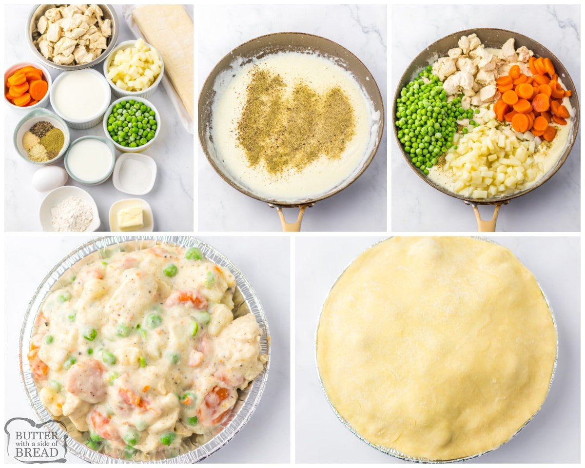 how to make a copycat KFC Chicken pot pie recipe