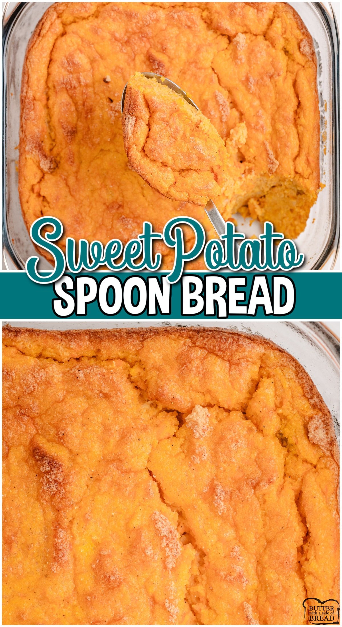 Sweet Potato Spoon Bread is a classic Southern dish that's a cross between cornbread & bread pudding, with a light and fluffy texture that is perfect for any occasion!