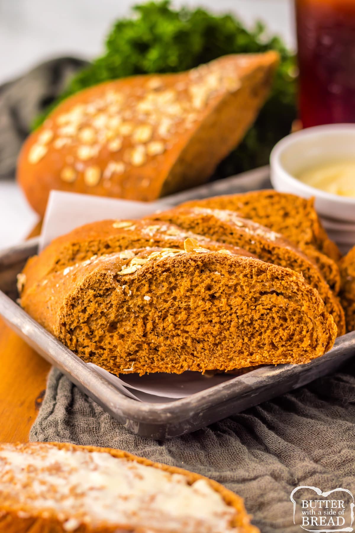 Copycat Cheesecake Factory Brown Bread is soft, chewy, and sweetened with brown sugar, molasses, and honey. This simple bread recipe is easy to make and is best served warm with a little bit of butter.