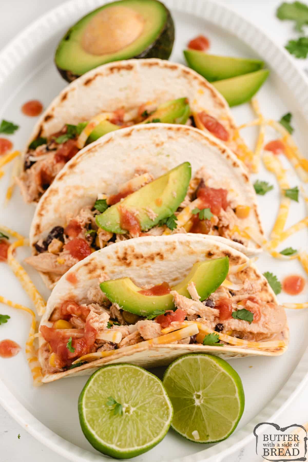 Slow Cooker chicken tacos.