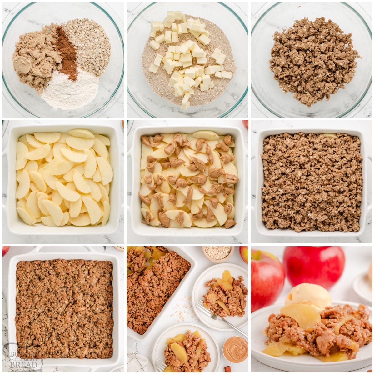 how to make peanut butter apple crisp