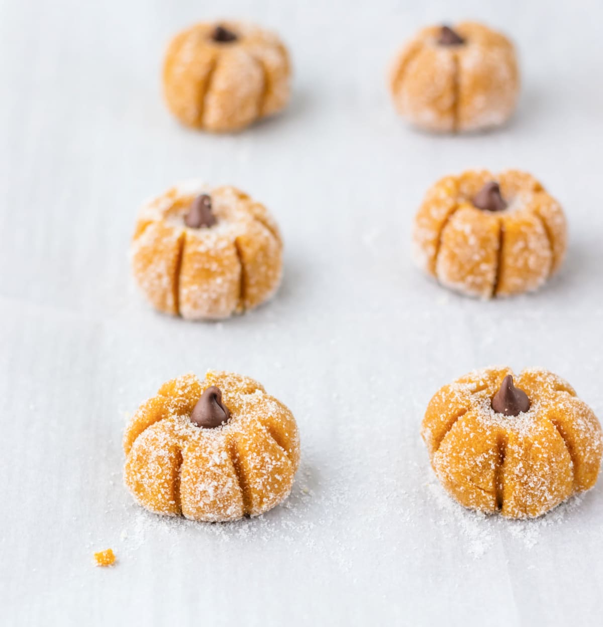 Fudge truffles dipped in sugar. 