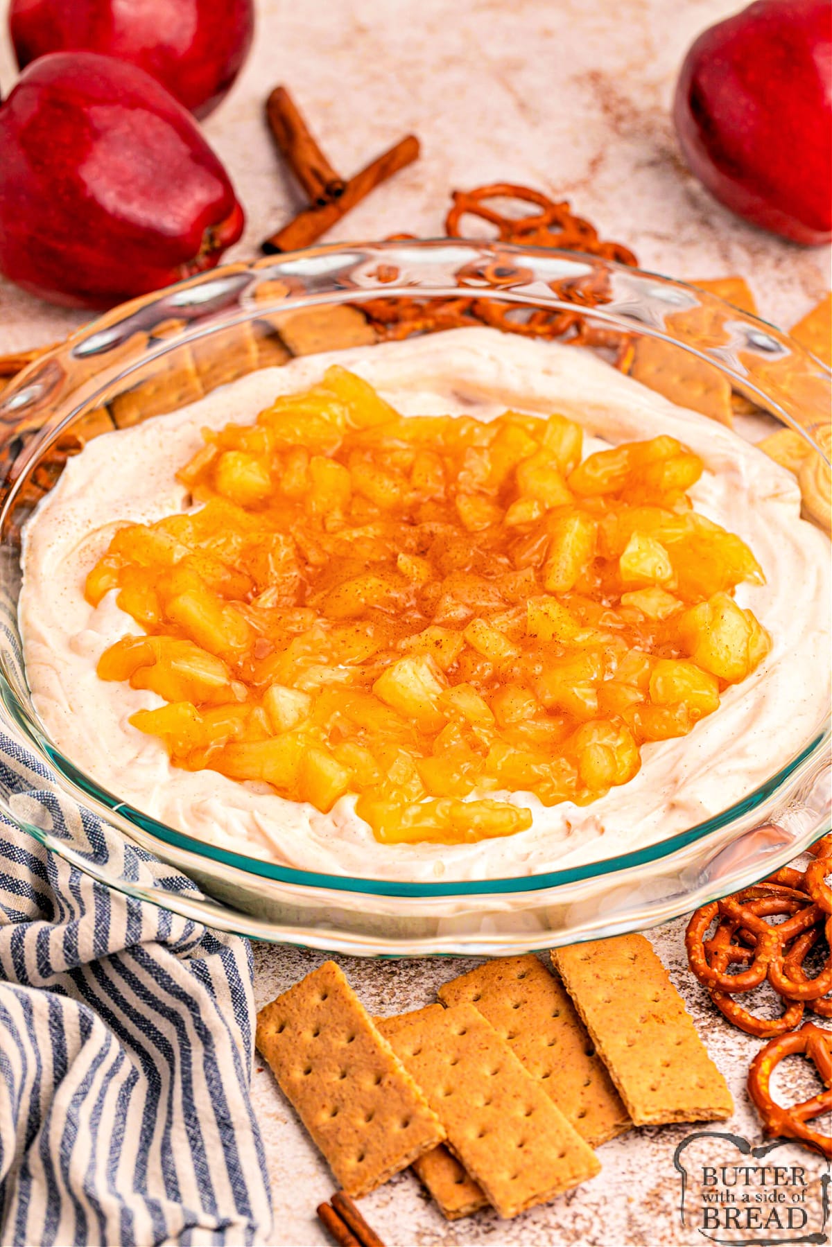 Simple apple dip for cookies and crackers.