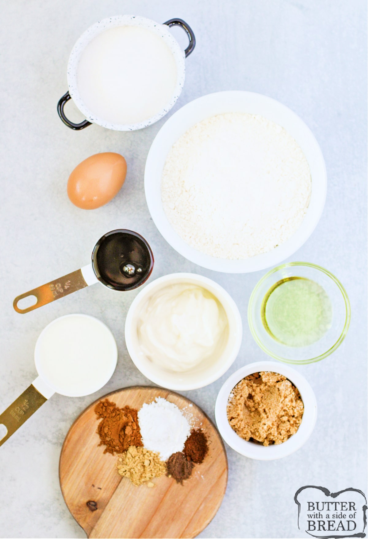 Ingredients in Baked Gingerbread Donuts.