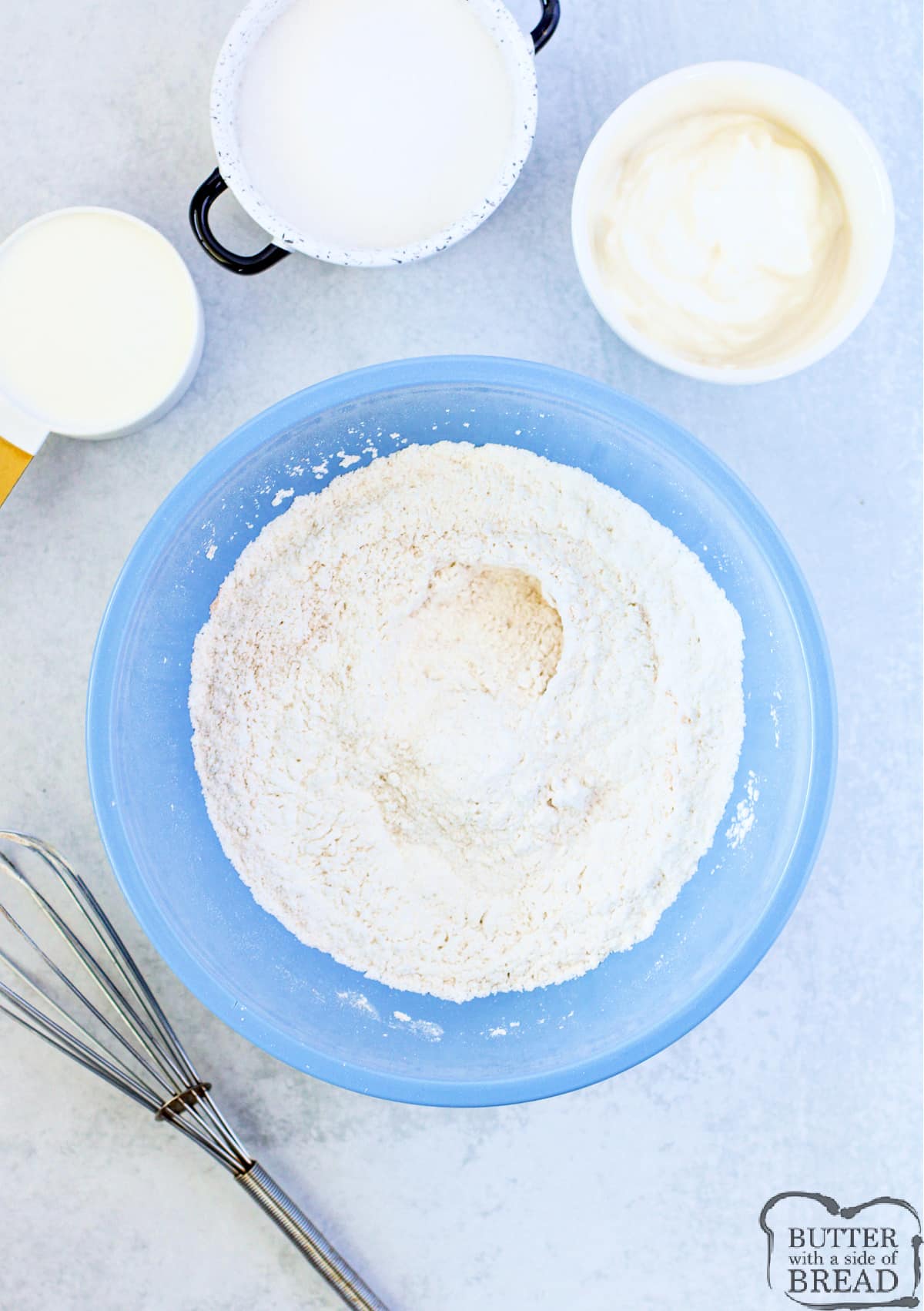 Dry ingredients in donut recipe.