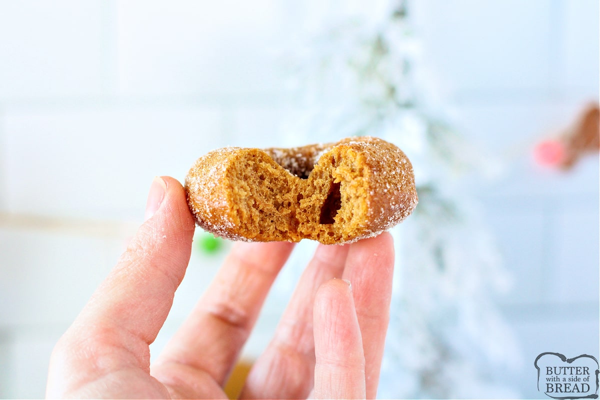 Homemade gingerbread donut.