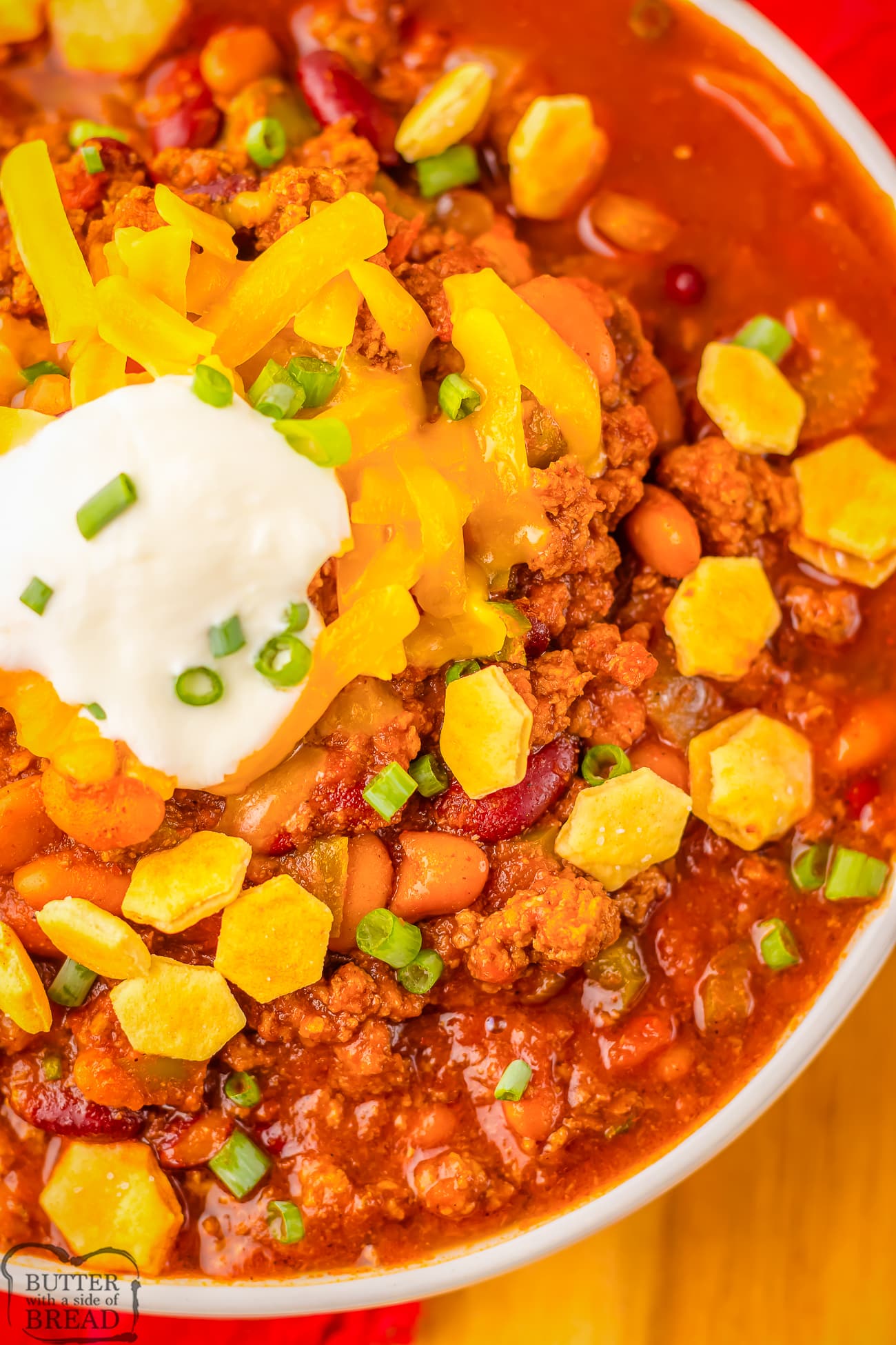 Wendy's copycat chili in a bowl