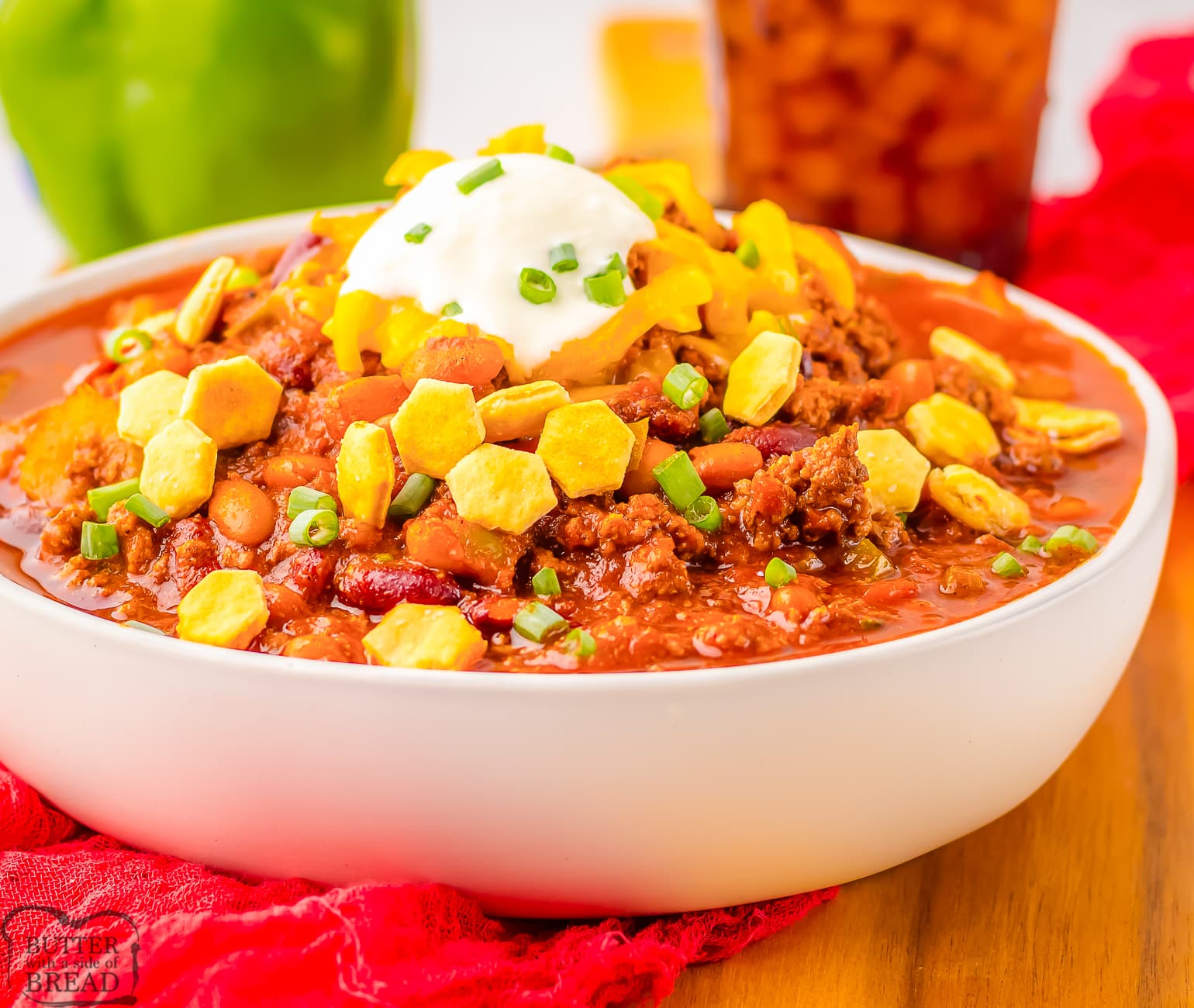 bowlful of slow cooker Wendy's copycat Chili