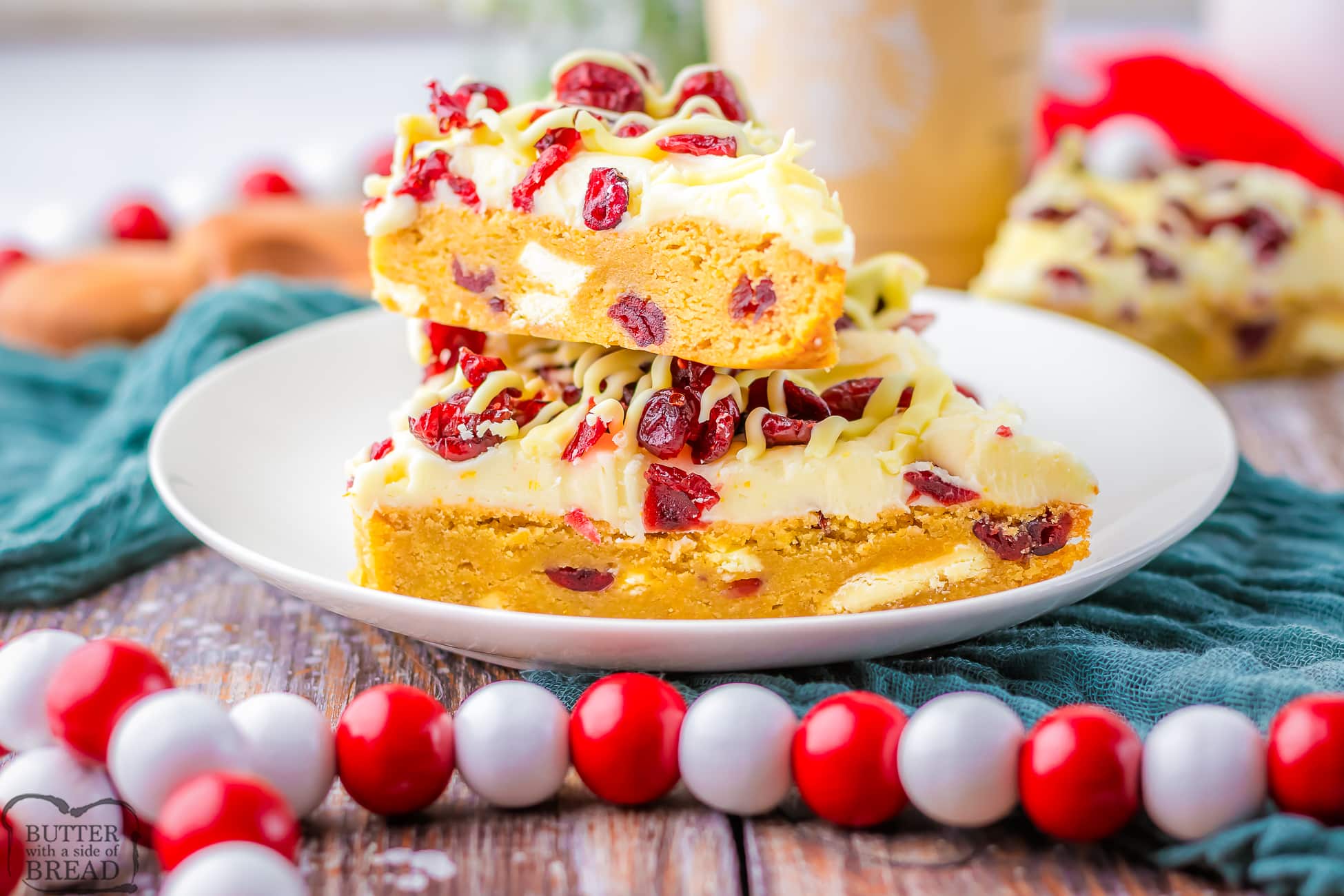 starbucks cranberry bliss bars cut into triangles