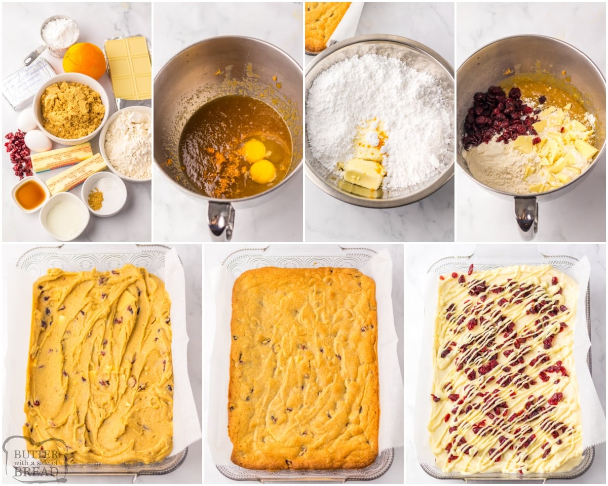 how to make Starbucks Cranberry Bliss Bars