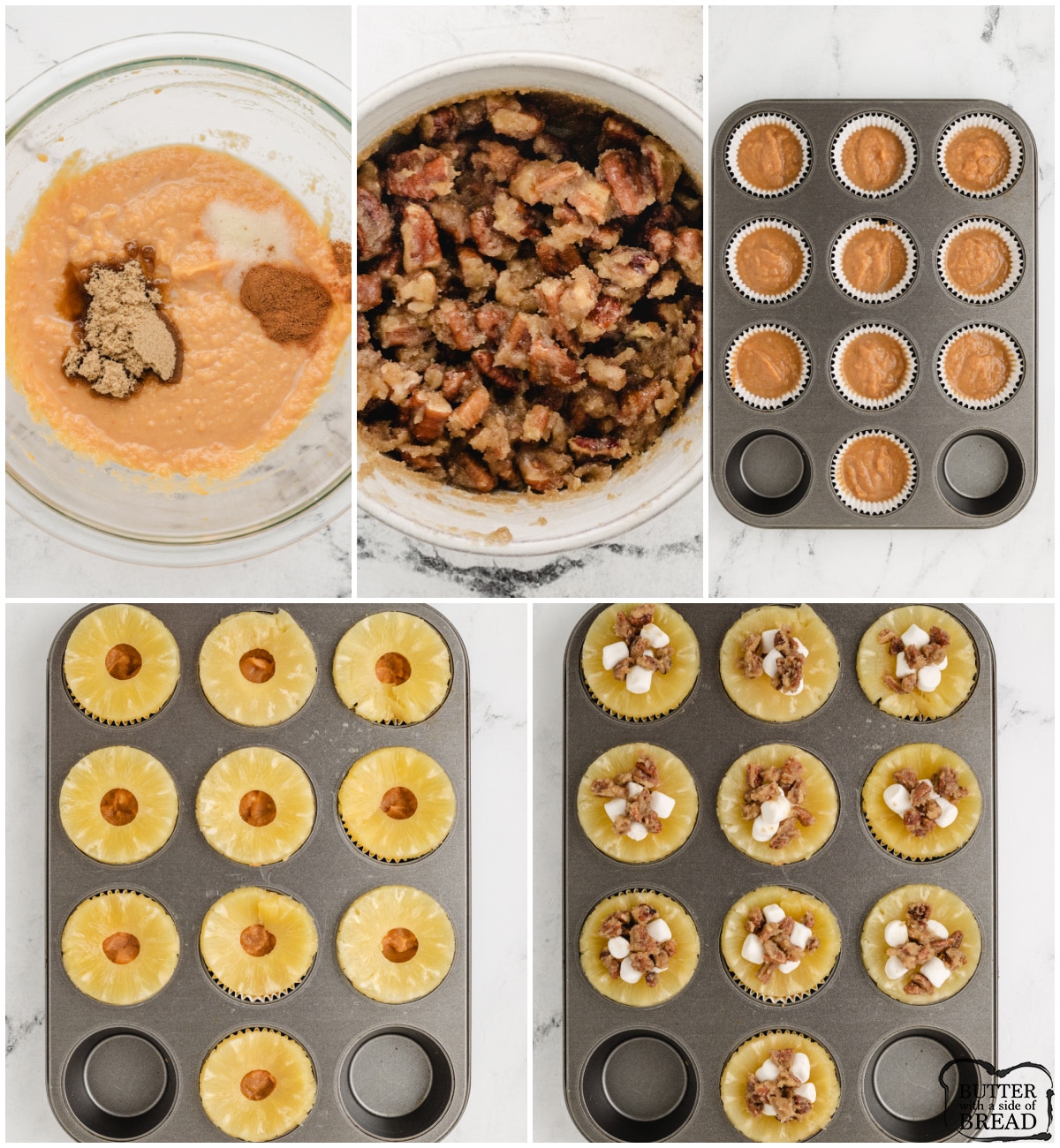 how to make pineapple sweet potato cups