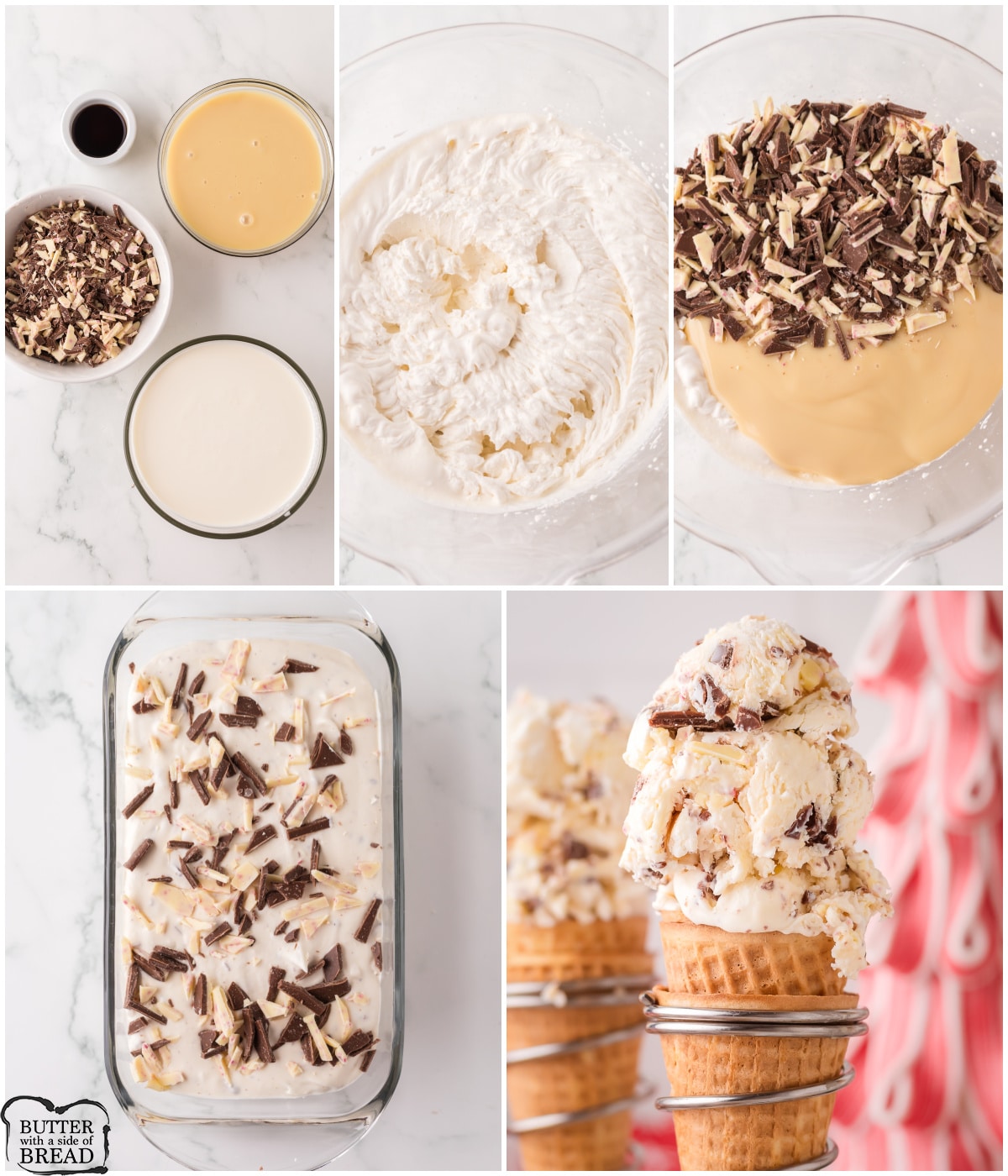 how to make 4 ingredient peppermint bark ice cream