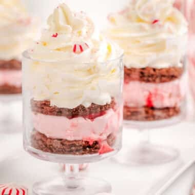mini brownie peppermint parfaits