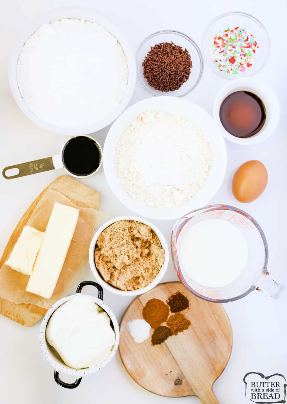 Ingredients in Mini Gingerbread Loaves.
