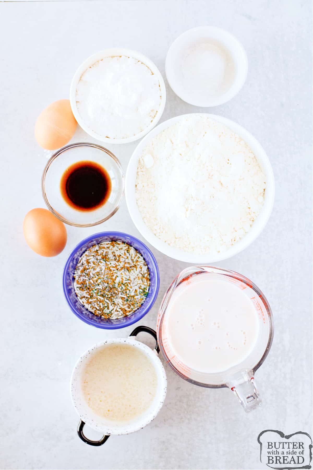 Ingredients in Sugar Cookie Waffles.