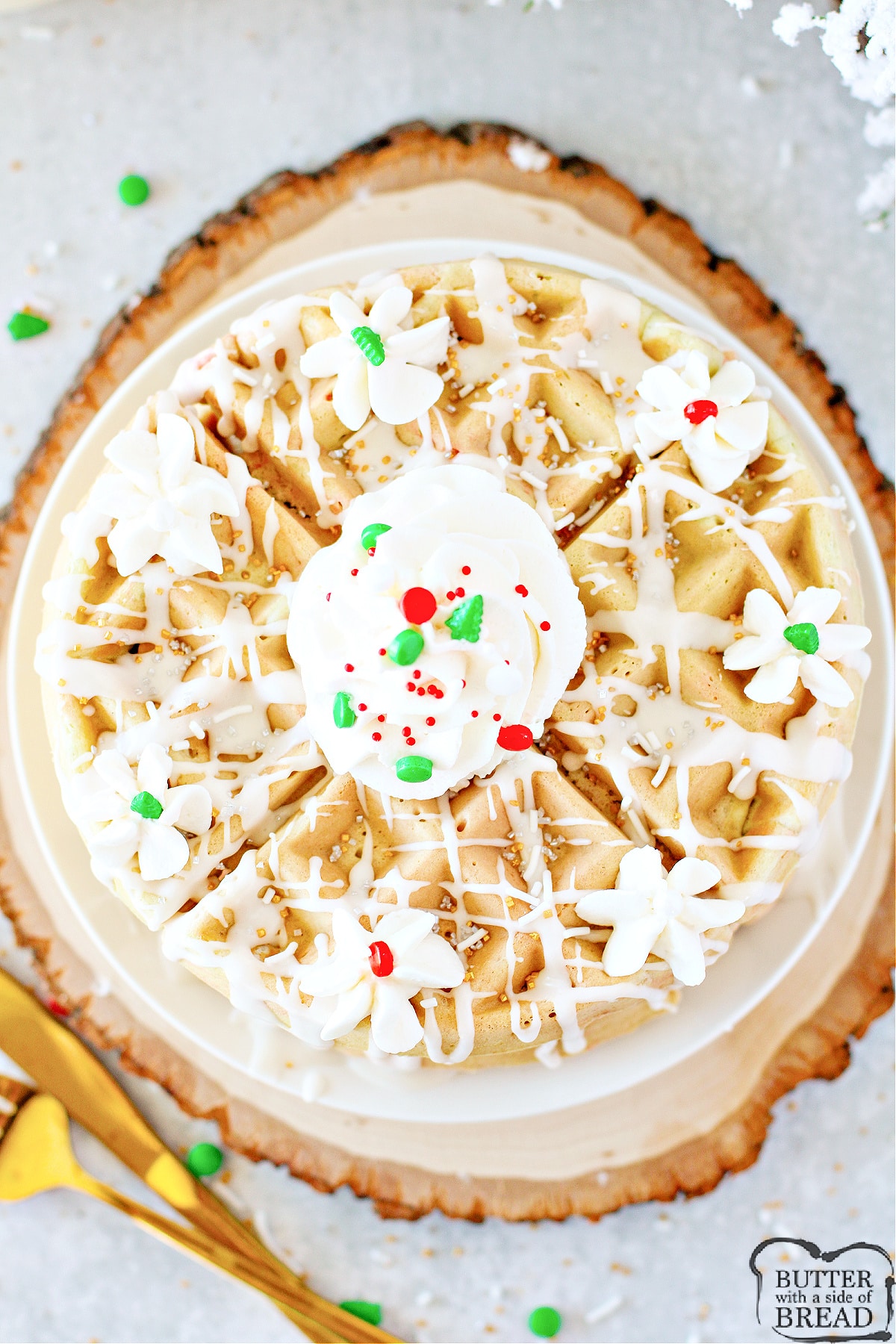 Homemade waffle recipe for the holidays.